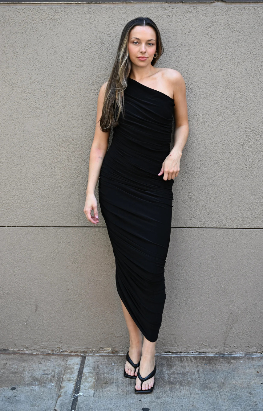 NWT Norma Kamali "Diana" One Shoulder Gown